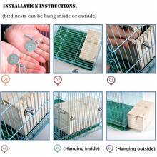 Natural Pine Wood Bird Nesting Box Parakeets, Lovebirds, And Other Small Birds ( Size) - M - View 6