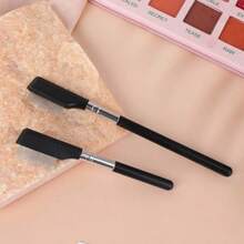 LookEyelash Comb 2 Pack Metal Eyelash Brush Eyelash Comb Lash Brush Separator Eye Makeup Brush Tools For Eyelashes Extension Eyelash Makeup Grooming Tool For Women Girls Cosmetic Travel! - Black - View 7