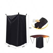 Portable Pontoon Tent, Privacy Boat Tent, 30 * 27 * 72in Heavy Duty Hanging Changing Room, Privacy Curtains For Pontoon Boats, Pontoon Boat Tent Attaches To Top Poles - Black - View 3