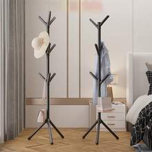 1pc 2-3 Hooks Floor Standing Coat Rack, Simple Bedroom Hanging Clothes Rack, Living Room Large Garment Rack - Multicolor - View 4