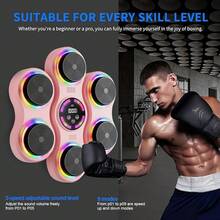 2025 Adult Music Boxing Machine, Wall-Mounted Smart Bluetooth Boxing Machine With Boxing Gloves, Home Music Boxing Target Exercise Boxing Equipment (Upgraded Version) - Black - View 6
