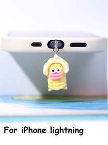 1/5pcs Funny Cartoon Vegetable Series Charging Port Dust Plug, Creative Cute Fashion Unique Broccoli, Scallion, Corn, Eggplant, Carrot Shaped 3D Resin Pendant, Transparent Silicone Smartphone Earphone Tablet Kindle Dust Plug Accessory Decoration Charm, Phone Charging Port Decor Pendant, Suitable As Small Gift, Waterproof Anti-Dust For IPhone Lightning/Type-C, Protect Phone Charging Port Firmly