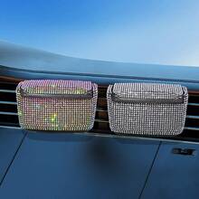 1 件豪华闪亮金色烟灰缸带烟灰缸盖，可悬挂汽车烟灰缸配件 - 均碼 - 查看 4