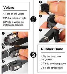 4PCS Wireless LED Strobe Lights With Remote Control, 8 Colors USB Charing Waterproof Anti-Collision Led Emergency Warning Lights For Car Motorcycle Drone Aircraft Bike - 1 - View 7