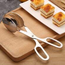 1pc Stainless Steel Salad Tongs/Cooking Tongs, Food Tongs, Serving Tongs, Cake Tongs, Buffet Snack Tongs, Bread Baking Tongs, Grill Tongs For Cooking, Serving, Grilling, Buffet, Salad | Kitchen Gadgets, Kitchen Accessories, Restaurant Service, Tableware