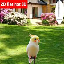 1 pieza de 30 cm/11,81 pulgadas Decoración de jardín en estaca plana 2D simulación de animal loro, loro lindo - Césped, jardín, patio, granja, decoración exterior, regalo de inauguración de la casa, decoración del hogar, decoración de bonsái