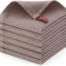 12pcs/Pack Waffle Weave Dish Cloths, Absorbent Kitchen Cleaning Rags, 12x12 Inch