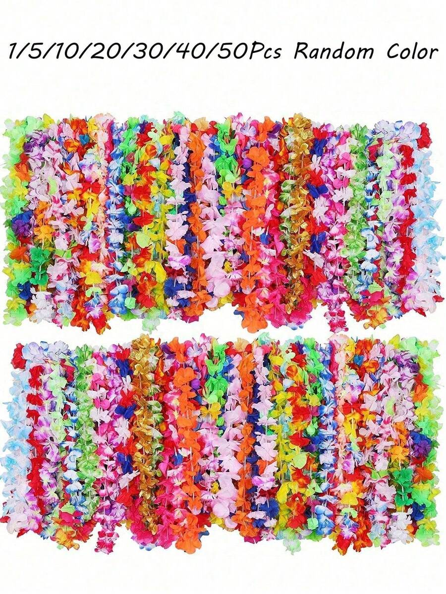 Vòng cổ vòng hoa Hawaii chủ đề hoa Hawaii nhiệt đới Tiệc ủng hộ Băng đô Ngày lễ cưới bãi biển Trang trí sinh nhật Đồ dùng tiệc Vòng hoa Băng đô Ngày lễ cưới bãi biển Trang trí sinh nhật (Màu ngẫu nhiên), Giáng sinh - Nhiều màu - Xem 1