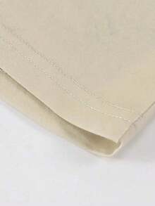 Men's Street Style Text Graphic Print Round Neck Short Sleeve T-Shirt And Sweatpants 2 Pieces Set - Khaki - View 6