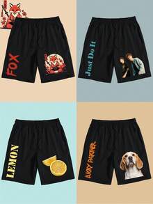 شورت رجالي فضفاض كاجوال قابل للتخصيص مع طباعة نصية، مناسب للربيع والصيف وللعطلات والأنشطة الخارجية والمهرجانات، شورت جوجر أسود للتخصيص بالصور والنص، هدية للمهرجانات وعيد الحب وأعياد الميلاد والذكرى السنوية، إمكانية تخصيص النص والصورة، ملابس رياضية رجالية، اساسيات الملابس الكاجوال/الشارعية للأصدقاء - الأسود - مشاهدة 2