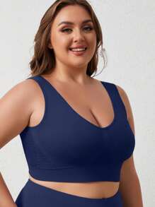 قطعة واحدة من صدرية النوم والرياضة السلسلة اللاسلكية الداعمة القابلة للتعديل للنساء، مقاس كبير، تصميم مريح للظهر