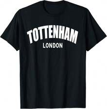 Tottenham Gifts London England Vintage Souvenirs Apparel Vintage T-Shirt - Black - View 1