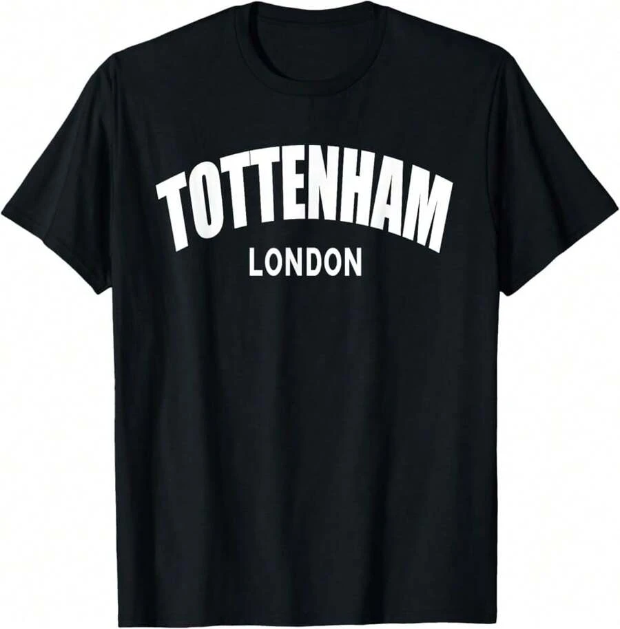 Tottenham Gifts London England Vintage Souvenirs Apparel Vintage T-Shirt - Black - View 1