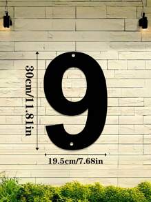 1pc 0-9 Free Combination Digital House Number, Metal Address House Number, Durable Home Address Number Plate, Wall Mounted Email Number, Home Decoration, Entrance Decoration, Garden Decoration, For Outdoor, Garage, Door, Email Decoration, Metal Wall Art, Halloween Thanksgiving Christmas, Decoration Gifts