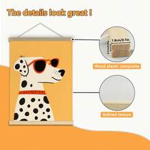 1件都市伙伴婴儿房墙饰 - 1张滑板狗和熊海报，配有“天生与众不同”标语和彩虹图案（点状背景）。滑板动物装饰，都市婴儿房装饰，中性动物海报，可爱狗狗熊套装，彩虹点状婴儿房艺术画，励志婴儿语录，可移除婴儿房贴纸，水彩海报，涂鸦风格婴儿房装饰，时尚动物角色，可直接悬挂，点状背景