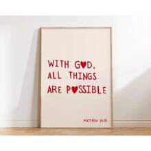 1 pieza Arte de pared minimalista cartel de corazón rojo cita de amor pintura en lienzo palabras de esperanza decoración del hogar con marco opcional