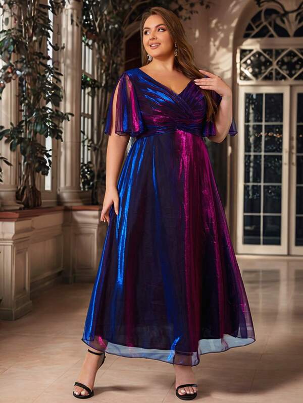 Plus Size Women Party Evening Dress, Ombre, Cocktail, Wedding Guest Dress, Formal Dress,Gown