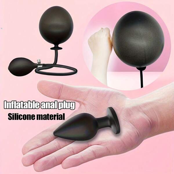 Aufblasbarer Silikon Analplug Expander Pumpe, Gesäß Silikon Gummi, Anal Prostata Massage, Analsex Spielzeug, für Paar