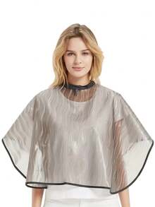 2/1 Piece Waterproof Hair Dye Cape With Snap Fasteners, Hair Products And Accessories For Hair Salon Or Home Use, Hair Tools, Barber Salon Beauty Travel Essentials, Hair Dye Cape, Hairdresser Short Combing Shawl, Makeup Apron For Dyeing, Bleaching, Shampooing