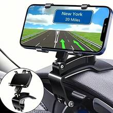 汽车仪表盘手机支架 - 可调节，适用于各种智能手机，易于驾驶安装
