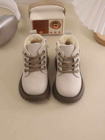 Children's Snow Boots, Boys & Girls, Autumn/Winter New Arrival, With Strap, Thick Insulation, Lightweight & Fashionable Outdoor Snow Boots