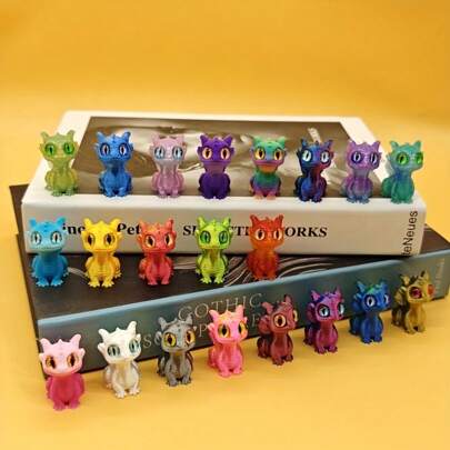 1/5/10 قطعة ديكور صغير طباعة ثلاثية الأبعاد على شكل تنين، ديكورات منزلية جميلة، ديكورات مكتبية وسيارة، مناسبة لزينة عيد الميلاد، عيد الأم وعيد الأب والهالوين والعيد