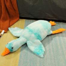 Cuscino peluche oca, morbido e soffice cuscino di animale riempito di cigno, regalo per bambini e amici. 1 pezzo (Bianco 50cm)
