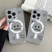 This Is A  And Stylish Transparent Acrylic Phone Case Designed For The  16 Pro Max And Compatible With Models 15, 14 Plus, 13, 12, And 11. It Features Magnetic Compatibility With Magsafe And Offers Earthquake-Resistant Protection, Making It A Classic Hybrid Option. - Mixed Color 1 - View 2