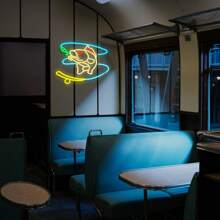 1 Stück Fischform Neonlicht, USB betriebenes Kunststoff Wandmontiertes Neonschild mit Knopfsteuerung, Mehrfachnutzung, ohne Batterie, geeignet für Heimdekoration, Aquarium, Garten