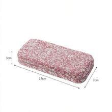 1 pieza Estuche de lujo para gafas decorado con rhinestones, caja de almacenamiento de gafas de moda, caja brillante de cristal para gafas, accesorio protector para gafas - Multicolor - Ver 6