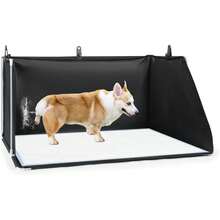 MABOZOO Dog Pee Pad Holder With High Walls, Foldable Dog Litter Box Pee Shields Indoor Dog Potty Small And Medium Dogs, No Spill Pee Pad Holder Tray Dogs Work (33.8*28*17.7in). Patent Pending - 34x28x17.7in - View 2