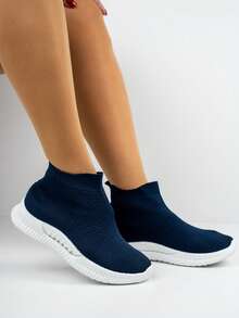 Slip-On-Socken-Sneaker mit gerippter Sohle
