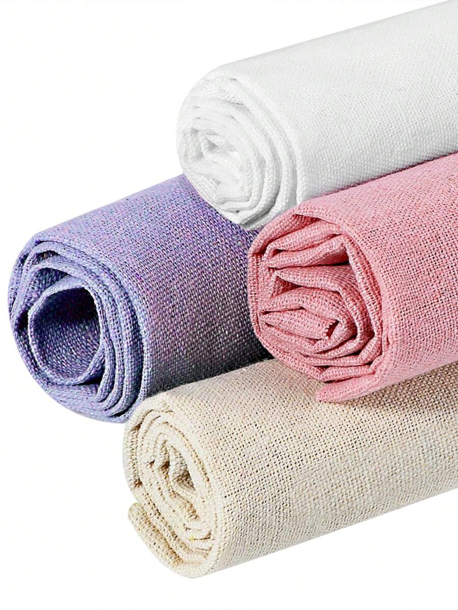1pc Linen Ed Fabric, For Garment Making DIY Decor - Multicolor - View 1