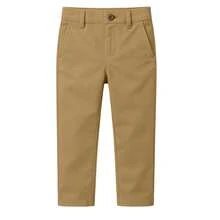 Kids 3 Pack School Chinos For Boys & Girls, Slight Stretch, Durable, Uniform Pants, Comfortable Fit - 卡其色/卡其色/卡其色 - 查看 3