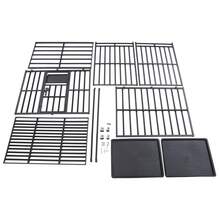 Heavy Duty Dog Crate, Free Standing Large Dog Cage, Dog Cage With Wheels, For Homes, Apartments,Pet Hospitals, Pet Stores - 黑色 - 查看 6