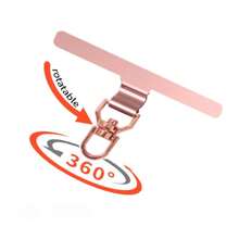 1pc 360° Rotatable Stainless Steel Phone Lanyard Connector, Ultra-Thin Metal Clip Suitable For Phone Cases, Phones And Phone Accessories