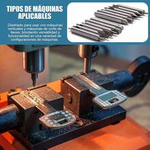 Juego de 17 brocas para cortar llaves para cualquier máquina duplicadora de llaves 368a - Plateado - Ver 4