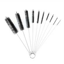 10 Peças Escova de Limpeza Reutilizável para Canudos - Limpador de Aço Inoxidável 304 para Canudos de Vidro, Silicone, Metal, Bicos de Bule, Garrafas Pequenas