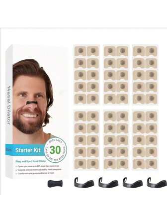 1 Set Nasal Dilator Magnetic Nasal Strips, Improve Air Intake For Sports, Better Sleep, Reduce Snoring, Gym