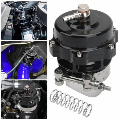 Universal 50mm BOV Blow Off Valve Turbo High Boost Adjustable W/ Dual Spring Kit