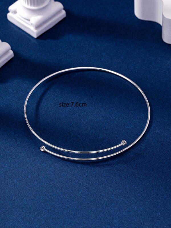 1 Peça Pulseira Minimalista de Linha de Metal, Adequada para Uso Diário