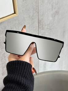 1pc/3pcs Plastic Rimless Glasses Multicolor One-Piece Ombre Lens Accessories Personalized All-Match Women Fashion Glasses For Daily Life Hiking Summer Back To School Tropical Beach Vacay Suitable For All Face Shapes For Summer Beach Vacation, Outdoor, Travel - Multicolor - View 6