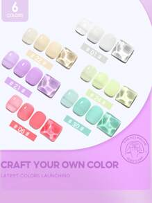 coscelia 6PCS Jelly Crystal 7ML Nail Gel Polish Set For Women DIY Nail Art Salon Translucent Candy Color Soak Off Gel Nail Polish Needed UV/LED Nail Lamp, 7ML Red Pink Nude Brown Gel Nail Polish Kit For Spring Summer Color Nails For Nail Lover Home Salon Use