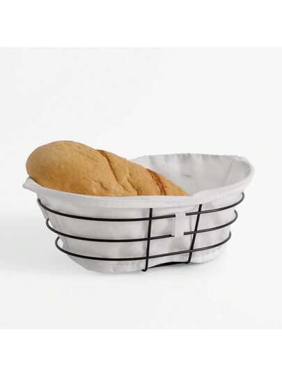 1 Stück Eisenbrotkörbe, Obstkorb mit Griff und Hohldesign, Schreibtischorganizer Wohndekoration, geräumiger Platz und stabil