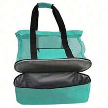 Nova Bolsa de Praia, Bolsa de Viagem e Piquenique ao Ar Livre, Bolsa de Praia Térmica e Preservante de Gelo, Bolsa de Praia de Tela Criativa Multifuncional com Bolsa de Gelo, Essencial para Viagens de Verão