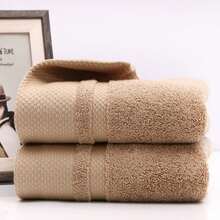 Towel Made Of Pure Cotton, Thickened For Adults, 120g Long Staple Cotton, Hotel Cotton, Soft And Absorbent (2pcs) - 卡其色 - 查看 1
