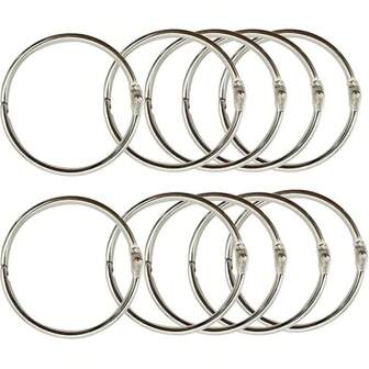 5cm/2inch Diameter Large Loose Leaf Binder Rings, 10pcs/Pack (50mm - 10pcs)