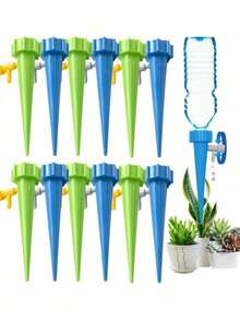 1/10/12pcs Automatic Watering Device Kit, Garden Drip Irrigation System, Adjustable Plant Flower Automatic Watering Device - Multicolor - View 10