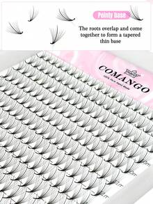 CoMango 300Fans C/D 9D Wispy 预制扇形卷扇 0.07mm 仿貂皮簇状睫毛尖头底座预制尖刺单根睫毛延长 S 睫毛簇、睫毛簇、单根睫毛、睫毛、假睫毛 - 黑色 - 查看 6
