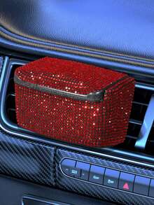 1 件豪华闪亮金色烟灰缸带烟灰缸盖，可悬挂汽车烟灰缸配件 - 均碼 - 查看 13